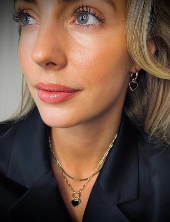 Bud to rose Noble Heart Necklace Black/Gold - Gold - ONE SIZE