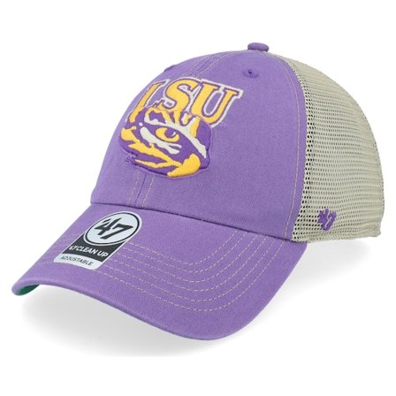 47 Brand - College Paars trucker Cap - Louisiana State Tigers Tuscaloosa 47 Clean Up Cap Vintage Purple Trucker @ Hatstore