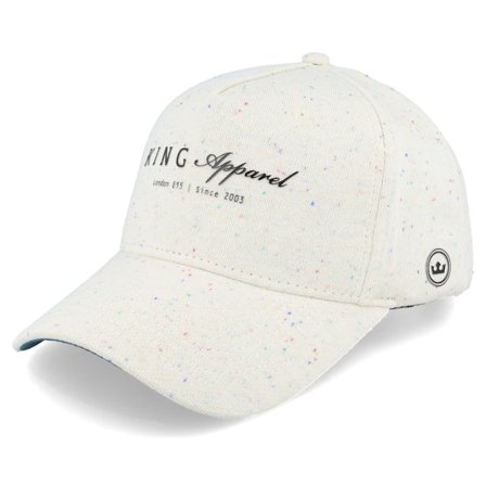 King Apparel - White adjustable Caps - Leyton Curved Peak Speckle Adjustable @ Hatstore