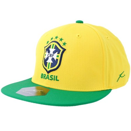 Fan Ink - Football Keltainen snapback Lippis - Brazil Football Beyond Borders Yellow/Green Snapback @ Hatstore