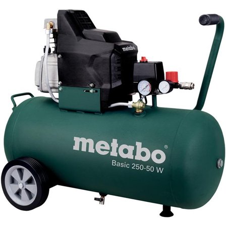 Metabo Basic 250-50 W Kompressor påfyldningskapacitet 110 l/min, 50 liter, Værksted & køretøj