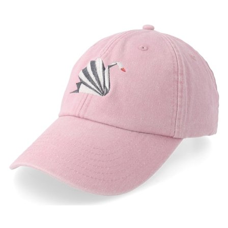 Origami - Rosado unconstructed Gorra - Origami Swan Vintage Washed Dusky Pink Dad Cap @ Hatstore