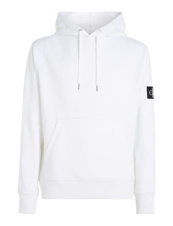 Badge Hoodie Tops Sweatshirts & Hoodies Hoodies White Calvin Klein Jeans
