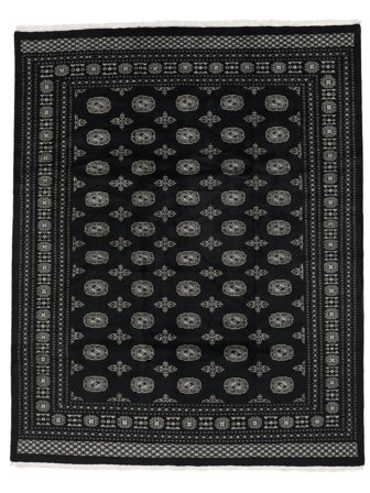 Pakistan Bokhara 3Ply Teppe 246X308 Svart/Mørk Grå Ull