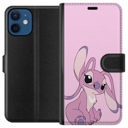 Apple iPhone 12 mini Tegnebogsetui Stitch lyserød