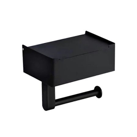 Toalettpapirholder med hylle, dispenser for nedspylbare våtservietter og oppbevaring for bad, hold våtserviettene dine