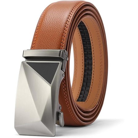 Lærbelte for menn, belte med automatisk spenne for herrejeans