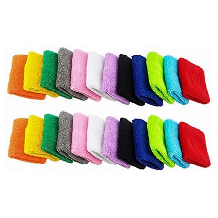 12 par håndledsbånd i bomuld til basketballsport (FMY)