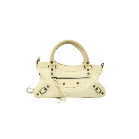Balenciaga Vintage Pre-owned Leather balenciaga-Tass , Wit , Dames , Maat: ONE Size Vintage Tassen