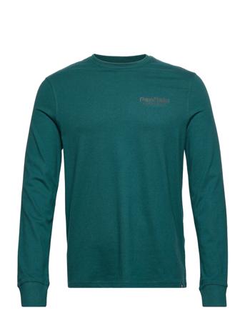 Sketch Mountain Back Graphic Ls T-Shirt Green Penfield