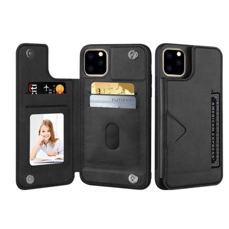 Elegant Skal Med Korthållare Hanman - Iphone 13 Pro Svart