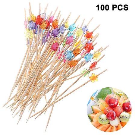100 st Cocktailtandpetare Cocktailpinnar Naturlig Bambu Cocktailpinne
