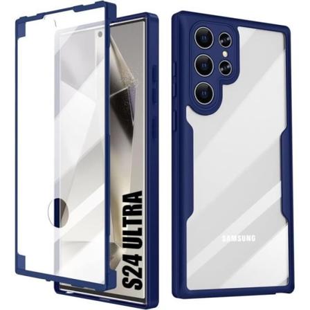Cover til Samsung Galaxy S24 Ultra - 360 Fuld beskyttelse Anti-ridse marineblå (ikke til Galaxy S24) marinblå