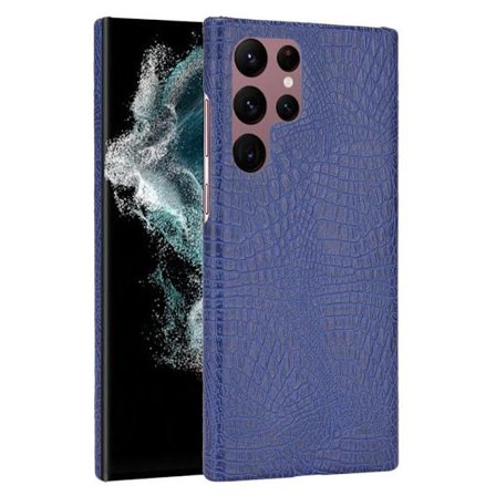 Croco Samsung Galaxy S22 Ultra skal - Blå