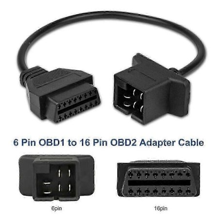 6-pins OBD til OBD2 Adapterkabel for Feilkodeleser for Chrysler Jeep Dodge