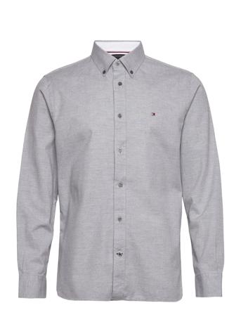 Melange Dobby Rf Shirt Skjorte Casual Grå Tommy Hilfiger