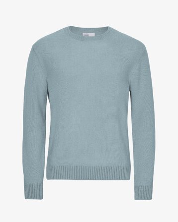 Classic Merino Wool Crew - Stone Blue M
