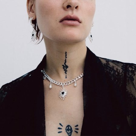 WOS Veja valentine halsband Dam Silver ONESIZE