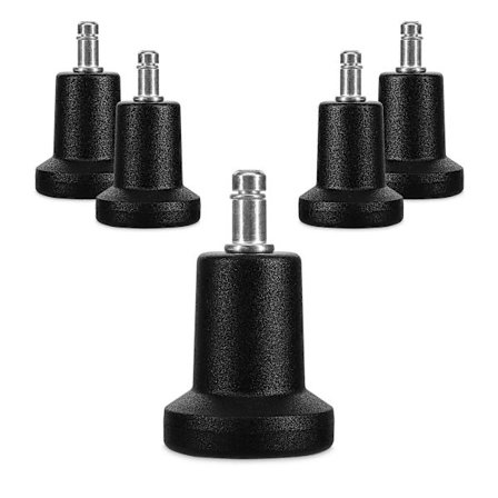 Kontorstolbein - Sett med 5 Erstatningsbein for Stolbein 10/22 mm - Stabile og Stille Stolben for Harde Gulv
