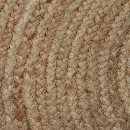 Vidaxl Jutematta Flätad Rund 90 Cm Beige