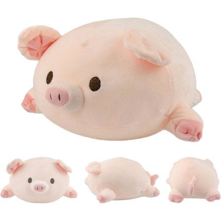 Pink Plush Pig Animal Stuffed Toy, Soft Pig Pillow Comfortable Hug Pillow Toy, Home Decoration Birthday Children, 40cm