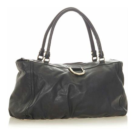 Gucci Vintage, Pre-owned Shoulder Bag Zwart, Dames, Maat:ONE Size,leather