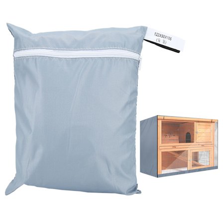 Dobbeltlags Støvtett Kaninbur Deksel Oxford Stoff Grå