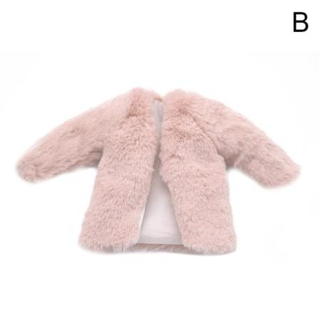 Qinxi Doll Plyschrock Flanell Topp Vinter Varm Päls Outfit Dolls C