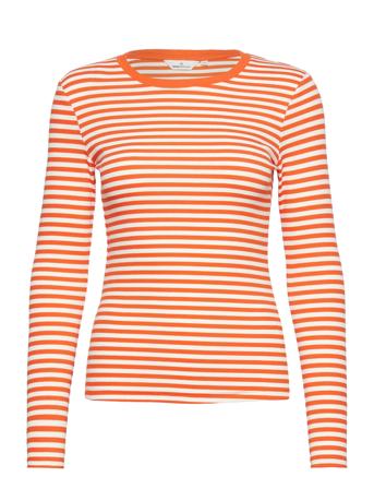Ludmilla Ls Tee Gots Orange Basic Apparel