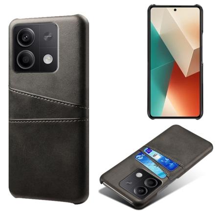 SKALO Xiaomi Redmi Note 13 5G PU Läder Skal med Korthållare/Plån Svart