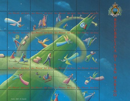 San Marino - Jul 2001 - Postfrisk miniark