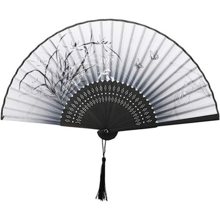 Handfläktar med tofsar, damfläktar i tyg, vikbara fläktar, väggfläktar, vikbara fläktar