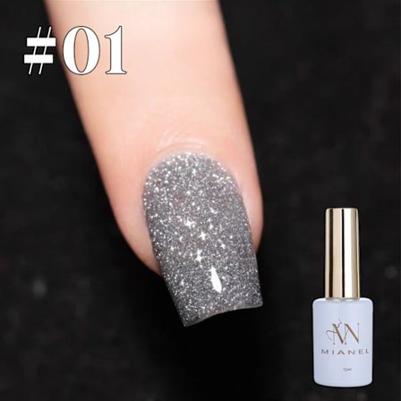 MIANEL 1-12st 12ML Sommar Naglar Blinkande Glas Krossad Diamant Gel Nagellack Glitter Gel Polish 2025 Ny Laser Disco Gel