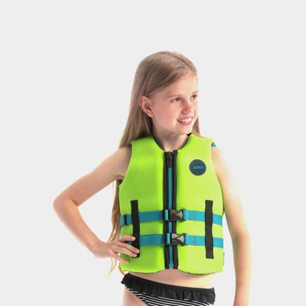 Gilet de voile pour enfants JOBE Neoprene Vest Kids 50N Lime Green, 116 (15 - 30 kg)