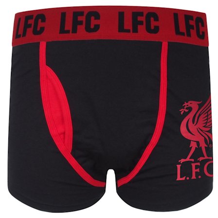 Liverpool FC Herr Crest Boxershorts XL Svart