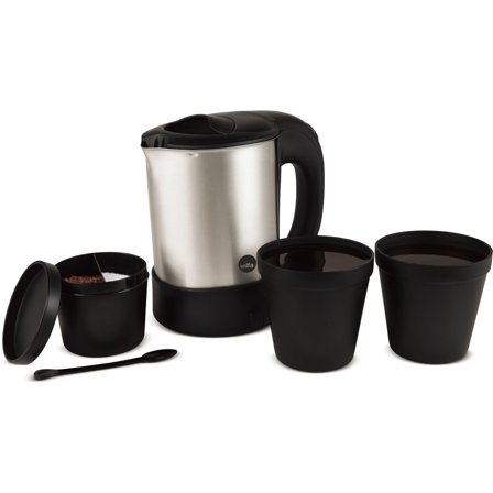 Wilfa Reisevannkoker 0,5 l TK-1000 - Kjøp kjøkkenmaskin hos Bakeren og Kokken' - 'Sort og sølv