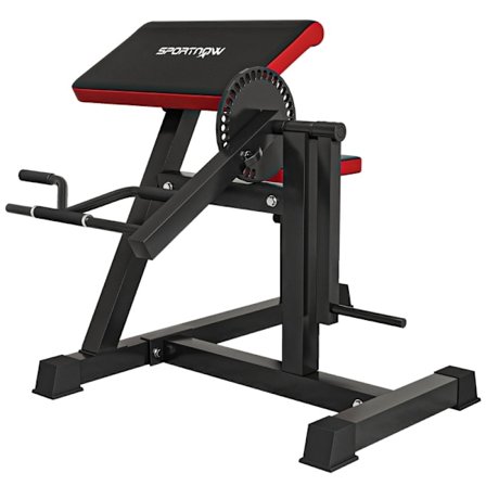 Rootz Curl Bench Machine - Bicep Curl Station - Triceps Extension - Anpassningsbar träning - 25 vinkelinställningar - Viktplattor - Kompakt design - 1