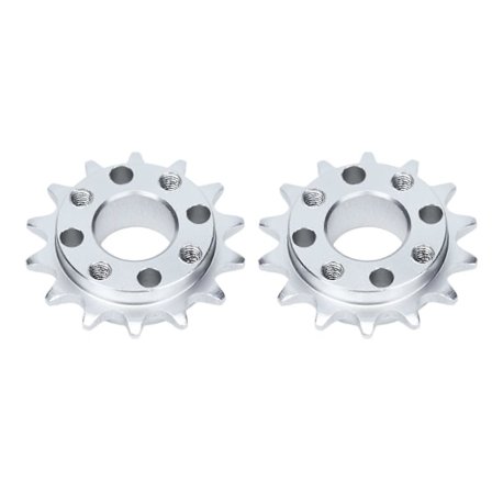 2 stk. Tandhjul i aluminium med anodisk oxidation til robotmaskineri 8 mm 14 tænder