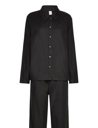 L/S Pant Set Pyjamas Svart Calvin Klein*Betinget Tilbud