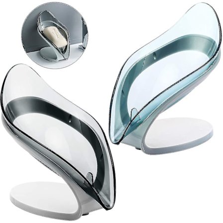 2 stycken tvålkopp i bladform, löstagbar tvålburk för kök, dusch, badrum