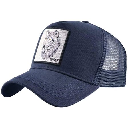 Unisex Animal Mesh Trucker Hat Snapback Broderad Patch Baseball Caps, LT-BU