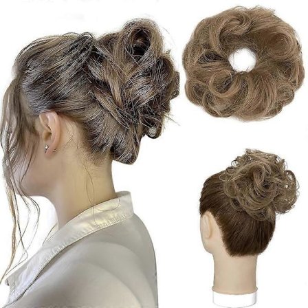 Ægte Hårknold Hårstykker 100% Ægte Hår Messy Knold Opsat Hår Scrunchies