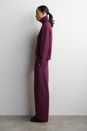 COS Women's Scuba Barrel-Leg Joggers in Red