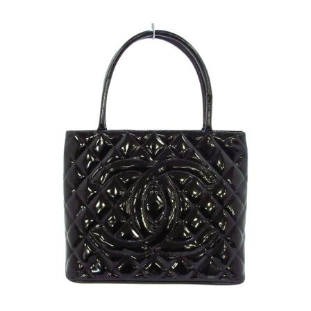 Chanel Vintage Tote Bags Sort, Dame Vintage Tasker, Størrelse: ONE Size