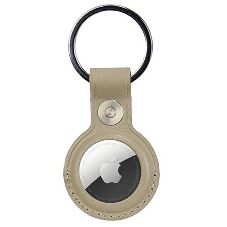 Audi AirTag-fodral i syntetiskt läder - beige