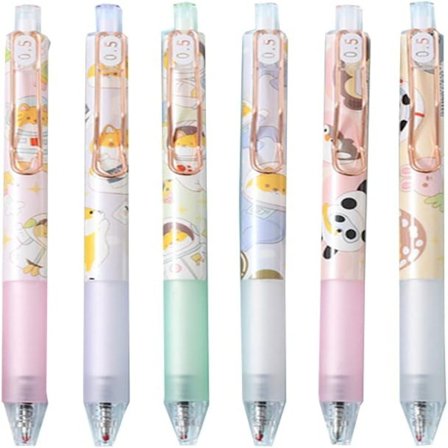 Søte Gelpenner Kulepenner 6 STK