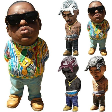Hip Hop-legende Rapper Commemorative Resin Statue Figurines Orn