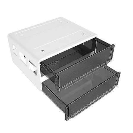 Opbevaringsskuffe til under skrivebord, udtrækkelig, selvklæbende organizer, påsættelig skuffeorganisator med 2 La