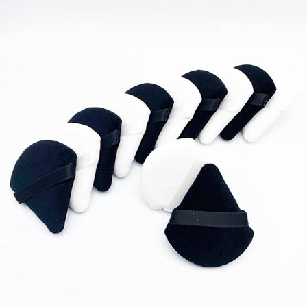 12 st Triangel Powder Puff, Sammetslen Powder Puff för Ansiktspulver, Makeup Puff W