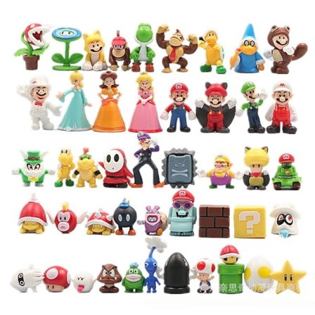 Super Mario Bros Luigi Yoshi Donkey Kong Wario PVC Action Figur leksaker samlarobjekt modell leksaker